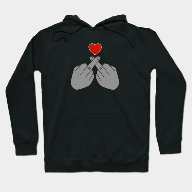 Finger Heart Hoodie by Tee Rock